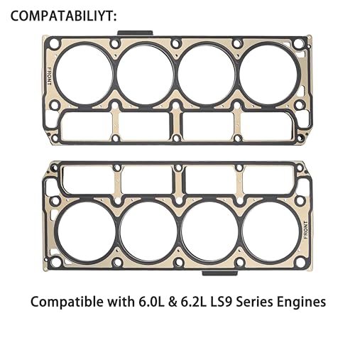 Image of MLS Head Gasket Kit for GM LS V8 6.0L 6.2L LQ4 LQ9 L76 LY6 L92 L99 | 5 Layer Steel Head Gaskets - OE 12610046 12622033 Fits Chevy Buick GMC Pontiac Hummer Cadillac Saab Engine Repair