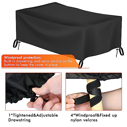 image for ADVWIN Outdoor Furniture Cover, Heavy Duty 210D Oxford Rectangular Pat
