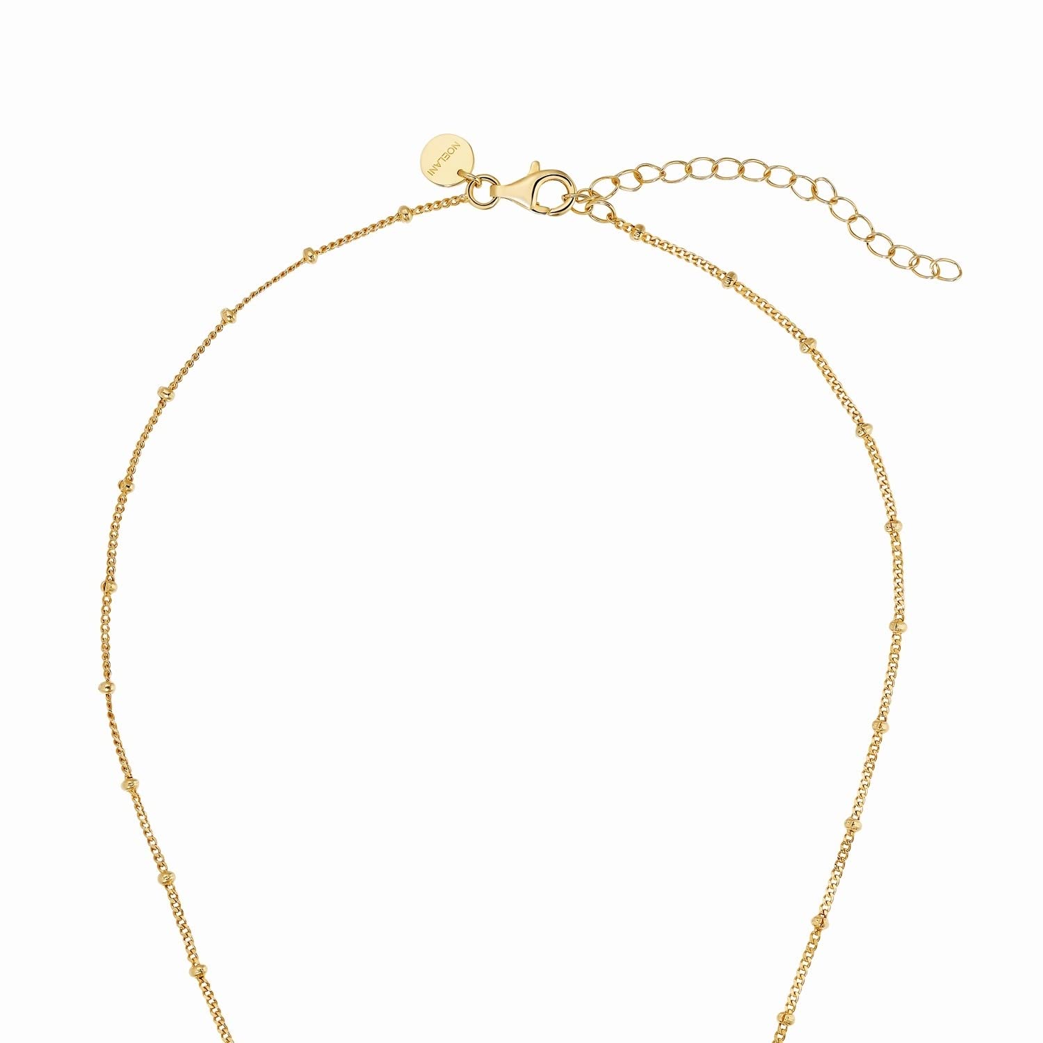 NOELANI Collana Lunga Donna con Ciondolo in Argento Sterling 925, con Perla d'Acqua Dolce, 40 + 5 cm, Oro, in Confezione Regalo, 2034652, Misura Unica, Argento Sterling, Senza Gemme