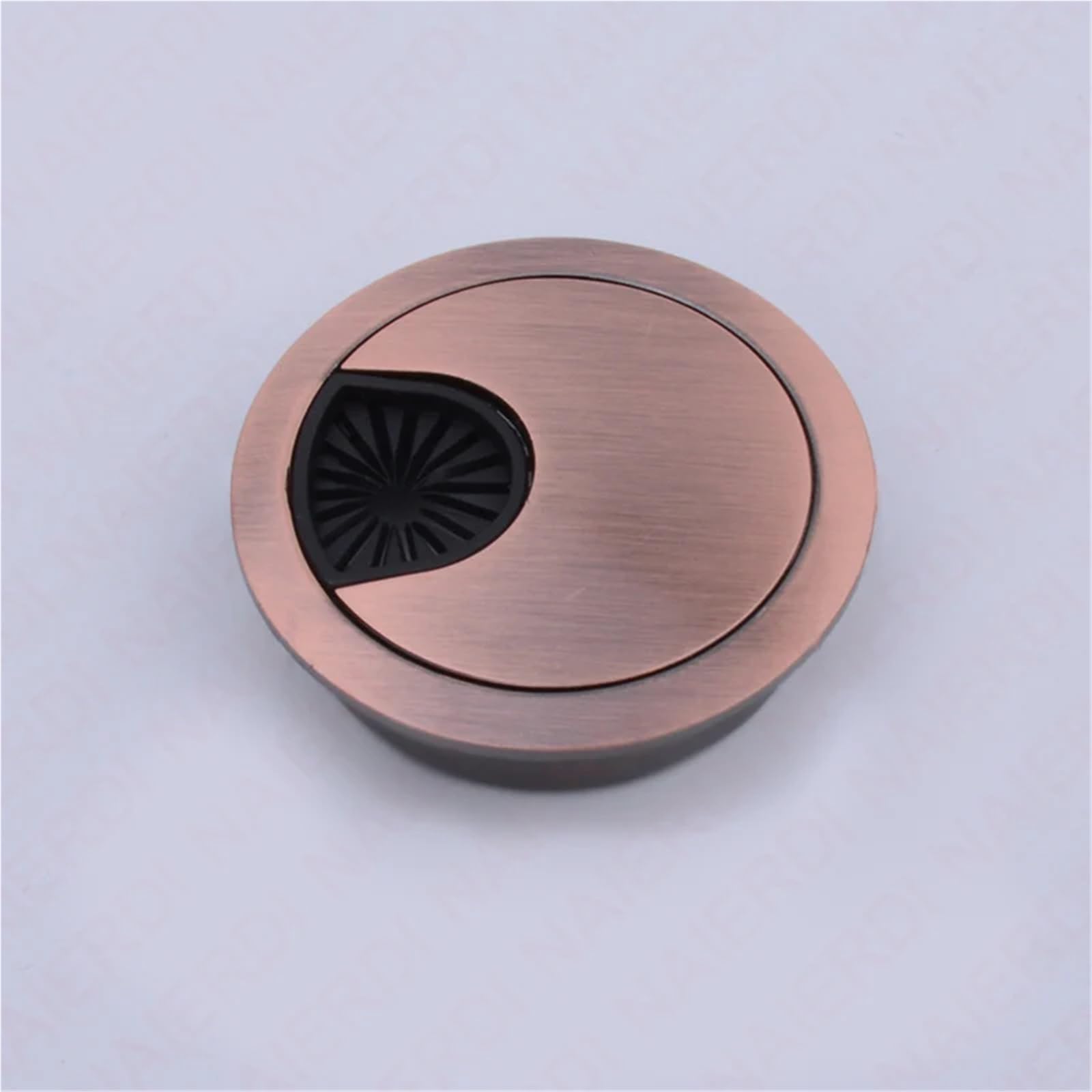 Desk Cable Grommet 10Pcs 50/53/60/80mm Cable Hole Cover Zinc Alloy Round Table Wire Covers Outlet Port Computer Desk Grommet Line Holder(Red Bronze,53mm)