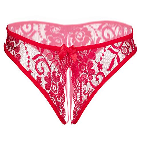 Image of Women Sexy Panties Plus Size Underwear Lace Thongs Low Rise G-String Cheeky Underpants