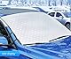 Roysmart Frontscheibenabdeckung, Auto Scheibenabdeckung Windschutzscheibe Frontscheibe Abdeckung Magnet Faltbare Auto Abdeckung Winterabdeckung Eisschutzfolie für Frost und Schnee, Sonne - 190 x 100cm