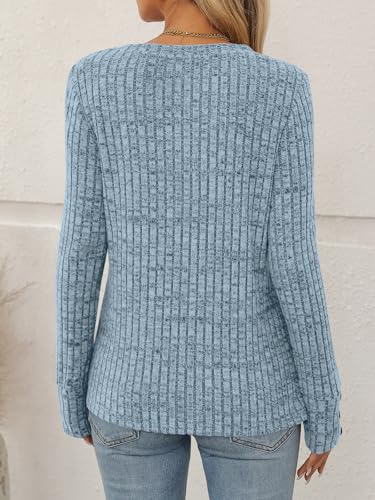 AUTOMET Women's Long Sleeve Shirts Fall Sweaters Lightweight Cute Tunic Tops Trendy Fashion Clothes 2025 Outfits - Image 5