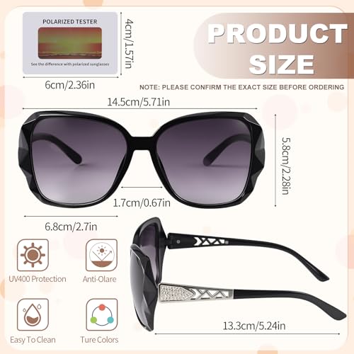 Image of DragonflyDreams Women Large Sunglasses, UV 400 Glasses | Oversized Classic Trend Ladies Sunglasses Sparkling Large Frame