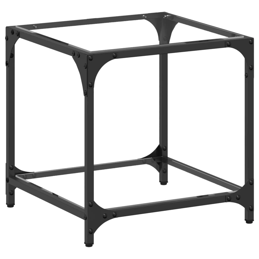 Mesa de centro de cristal transparente, 40 x 40 x 40 cm, estructura de acero, diseño moderno, mesa de salón para aperitivos, bebidas, artículos decorativos, fácil de limpiar
