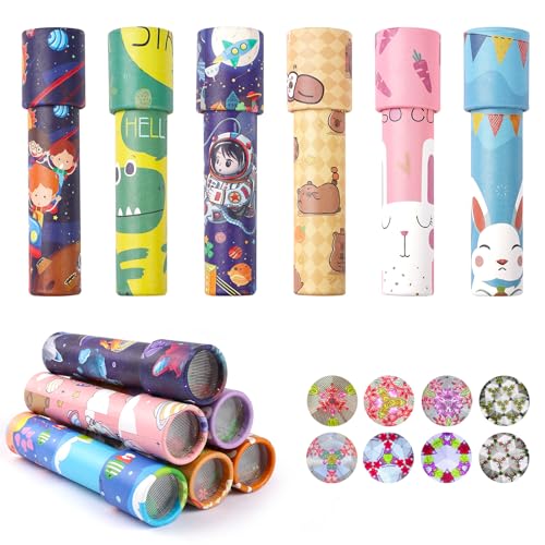 Hopton 12 Stück Kaleidoskope Kinder Mitgebsel Kindergeburtstag Klassisches Kaleidoskop für Mitbringsel Kindergeburtstag Weihnachten Lernspielzeug Schule und Klassenzimmer Preise