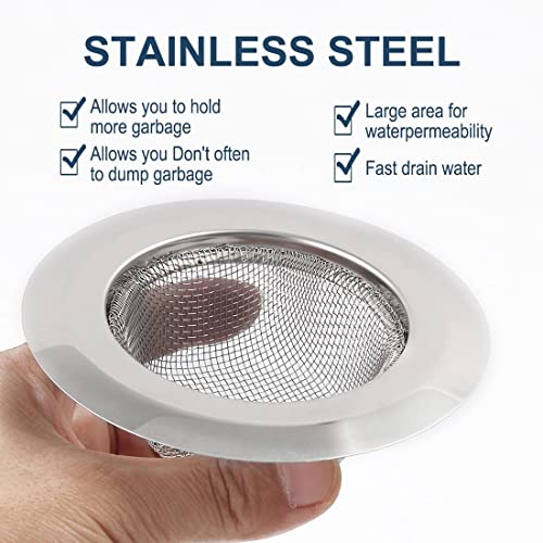 Image of BATH GURU Stainless Steel 304 Grade Kitchen Sink Drain Protector Filter Stopper Mesh Jali for Waste Coupling of Kitchen Sink Wash Basins Pack of 2