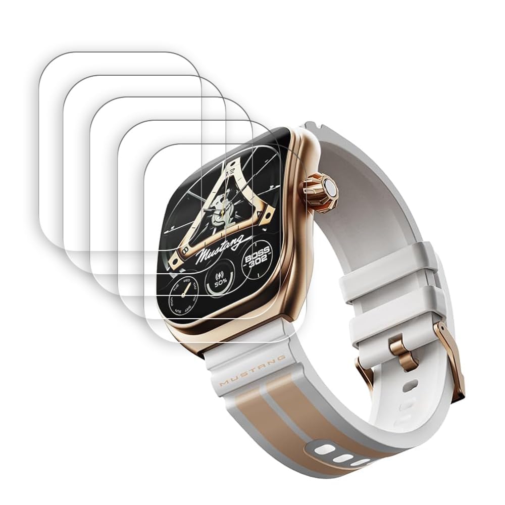smartwatch screen protector compatible With GOBOULT Mustang Muscle|Ultrathin 0.125mm 9H anti shock flexible|Edge-to-Edge Coverage, Anti-Glare, Scratch Resistant-picture-33