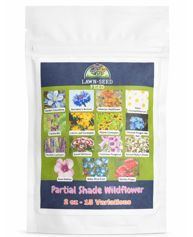 Partial Shade Wildflower Mix - (2oz) - Brighten shady spaces with vibrant blooms that flourish in...