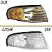 USR 94-98 Mustang Corner Light – Turn Signal Corner Lamps SN95 (Left + Right) Pair - Compatible with 1994-1998 Ford Mustang GT V6 Convertible Stang SVT All Models/Trims (OE STYLE CLEAR CORNER LIGHTS)