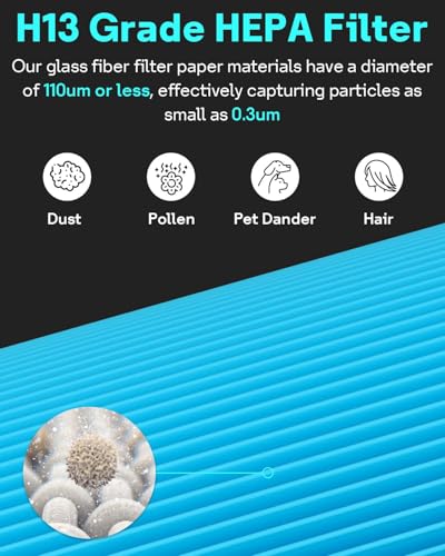Image of Leemone Blue Pure 411 Series AllergenBlock Filter Compatible with Blueair Blue Pure 411, 411 Auto, 411+ Air Purifier, 2 Pack