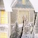 Hallmark 0899XSO1002 Christmas Pop Up Card with Light and Song (Displayable Dimensional Thomas Kinkade House Plays We Wish You a Merry Christmas), Snowy House