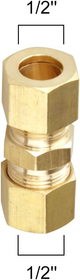 Top Rated Air Jade Brass Compression Pipe Fitting, Union, 1/2'' x 1/2'' Pipe OD (1/2)