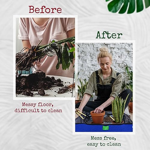 Bombay Greens Gardening Repotting Mat for Plants | Sturdy Handmade Foldable Mat | Plant Transplanting Mat | Unique Garden Tools Useful for Seedling Tray, Succulents, Bonsai and House Plants