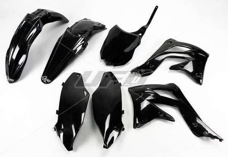Plastiques KX450F Kawasaki UFO noirs haute résistance aux chocs