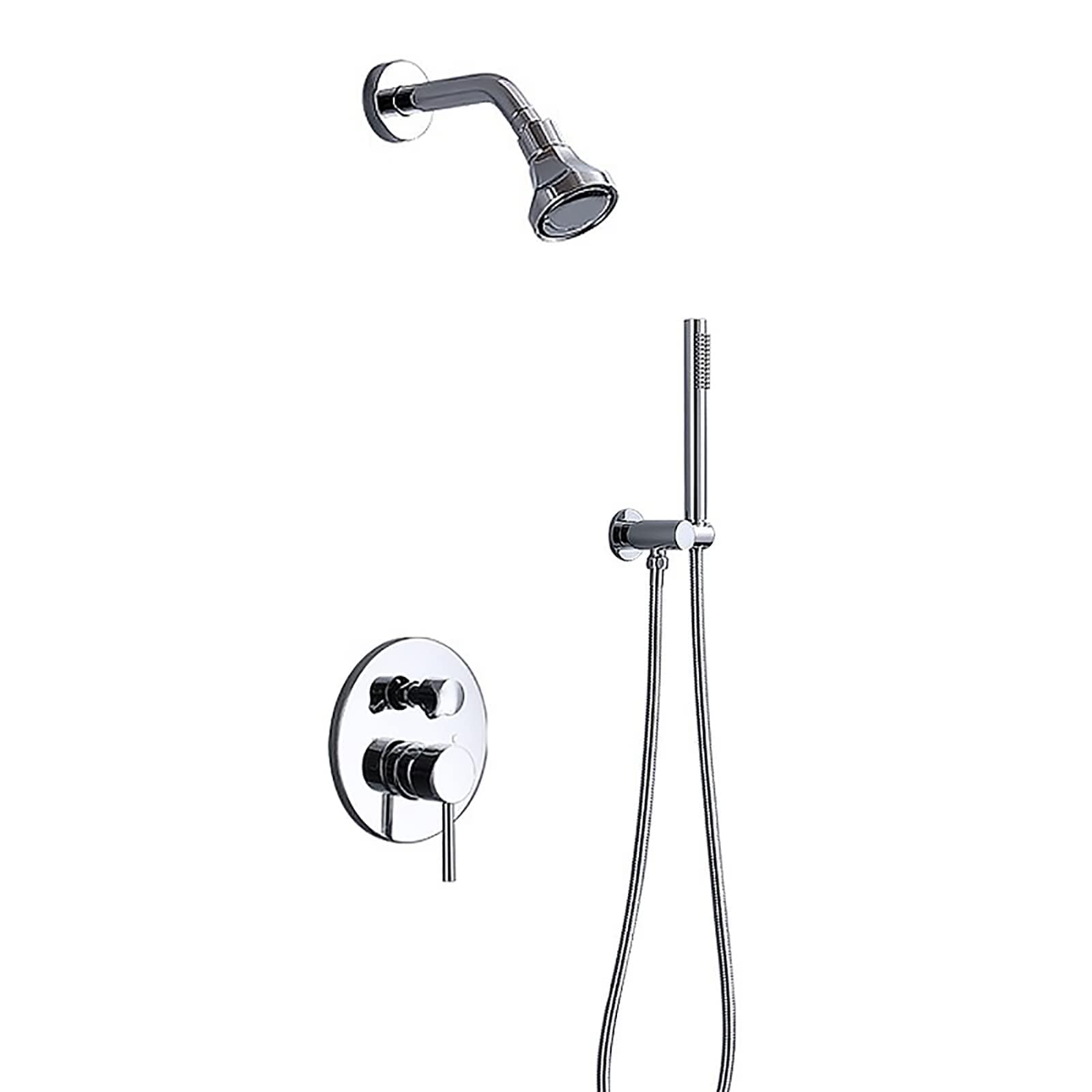 Système de douche complet avec mitigeur mural et flexible