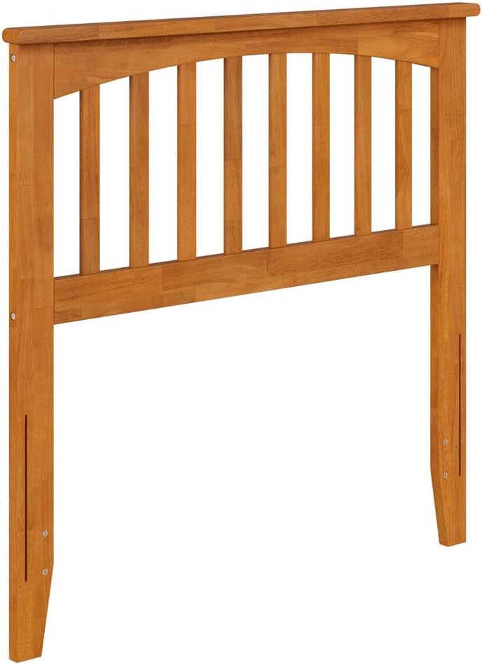 HomeStock Solid Wood Headboard with Charging Station Bedroom Furniture Twin/Light Toffee