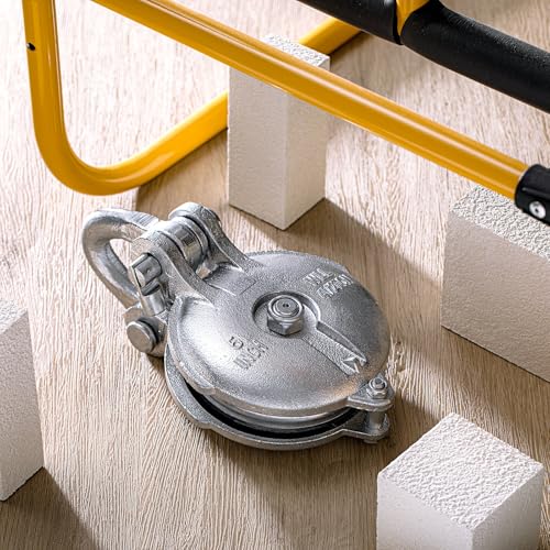 Zonon Yarding Block with Shackle and Pin, Snatch Block Pulley Wire Rope Cable Pulley 1.5, 3, 4.5 and 6 Ton Capacity(4.5 Ton - 5\" Sheave)