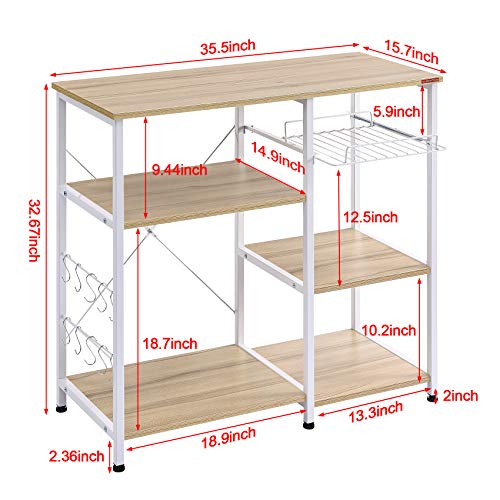 image for Mr IRONSTONE Kitchen Baker's Rack Utility Storage Shelf Microwave Stan