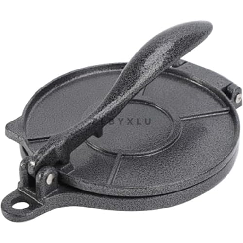 ZLBYXLU鋳鉄トルティーヤプレス DIY マニュアル コーン トルティーヤ プレス ツール、トルティーヤ メーカー、小麦粉トルティーヤ プレス インド風チャパティ、小麦粉トルティーヤを作るためのツール 調理用 (20CM,A)