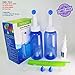 2PCS-PACK Sinus Rinse Bottle with 4 Sprayer + 1 Moisturizing Nasal Pump Sprays - 300ml 10oz Nasal Irrigation - Nasal Rinse Kit - Nose Cleaner - Yoga Neti Pot - for Adult and Child Nose Wash Clean