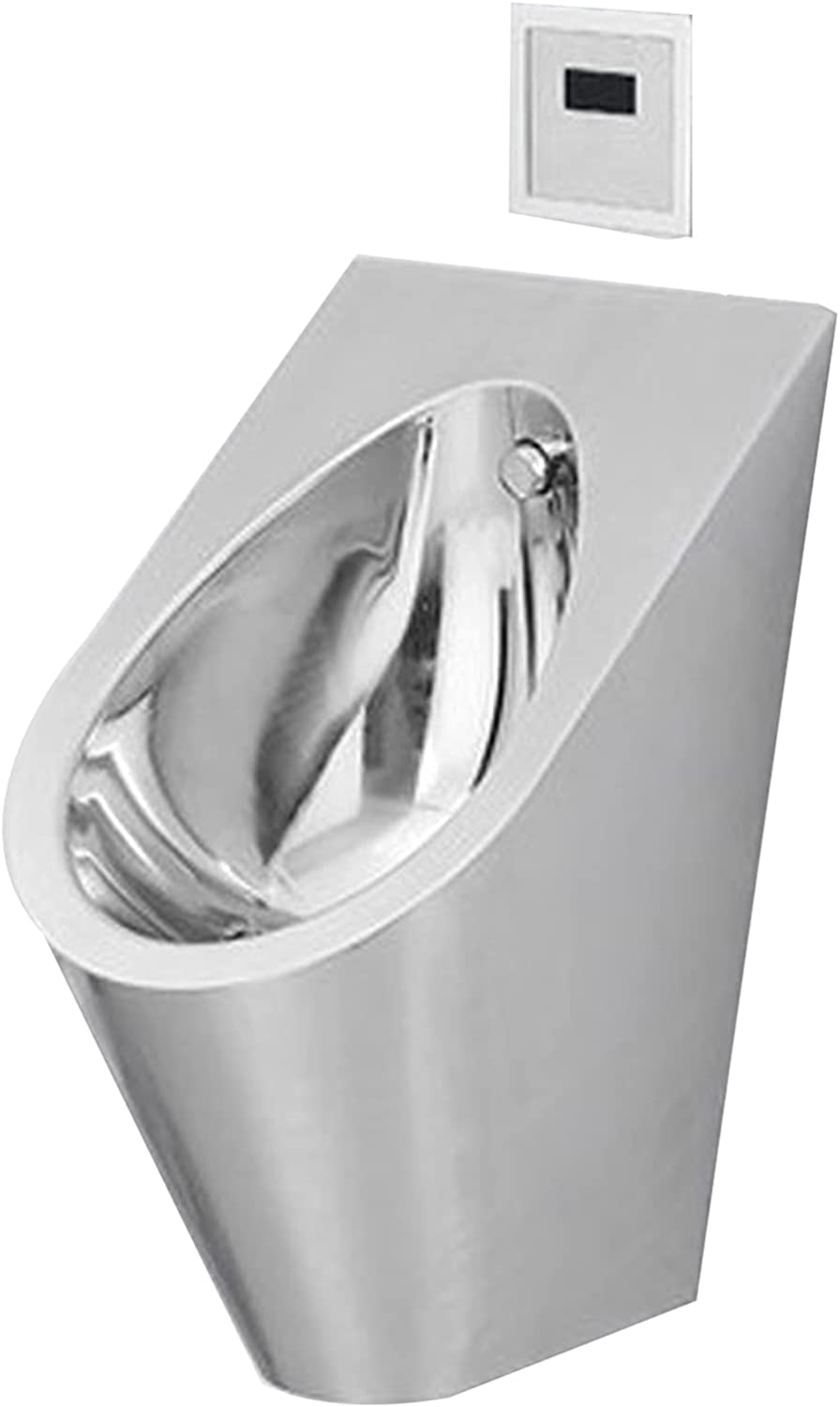 GTHTUHFD Vertical Stainless Steel Urinal, High Efficiency Induction Flush Men'S Urinal Bathroom Accessories,Urinal + Sensor,urinal + sensor