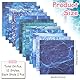 craspire 24 Stück Scrapbook Papier Mit Wasserhintergrund 6 x 6 Zoll Kadettenblau Meeres/Ozeanstruktur Gemusterter Grußkartenkarton Dekorativer Papierblock Für Alben Scrapbooking Journalkarten DIY