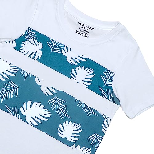 Image of Be Awara Kids Printed Half Sleeves T-shirt & Shorts Clothing Sets, 100% Cotton Soft Unisex Cord Set, Comfortable Wear for Kids With Cool Prints, Everyday Casual Wear for Boys & Girls