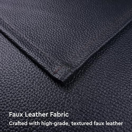 Image of Encasa XO Leather Dining Table Mats Set of 4 | Water Repellent & Heat Resistant Dining Table Mats | Washable & Easy to Clean Placemats for Kitchen Decor - 42x30 cm (Navy Blue)
