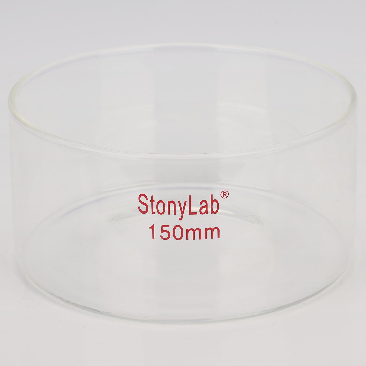 stonylab Piatto per Cristallizzazione, Piatti per Cristallizzazione in Vetro di Borosilicato a Parete Spessa per Cristallizzazione ed Evaporazione di Laboratorio, Fondo Piatto, Senza Becco