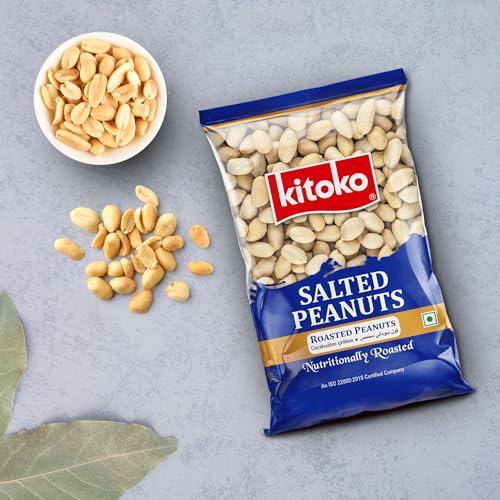 Image of Kitoko Roasted Salted Peanuts without Skin 400gm Pack of 4, Khari Sing