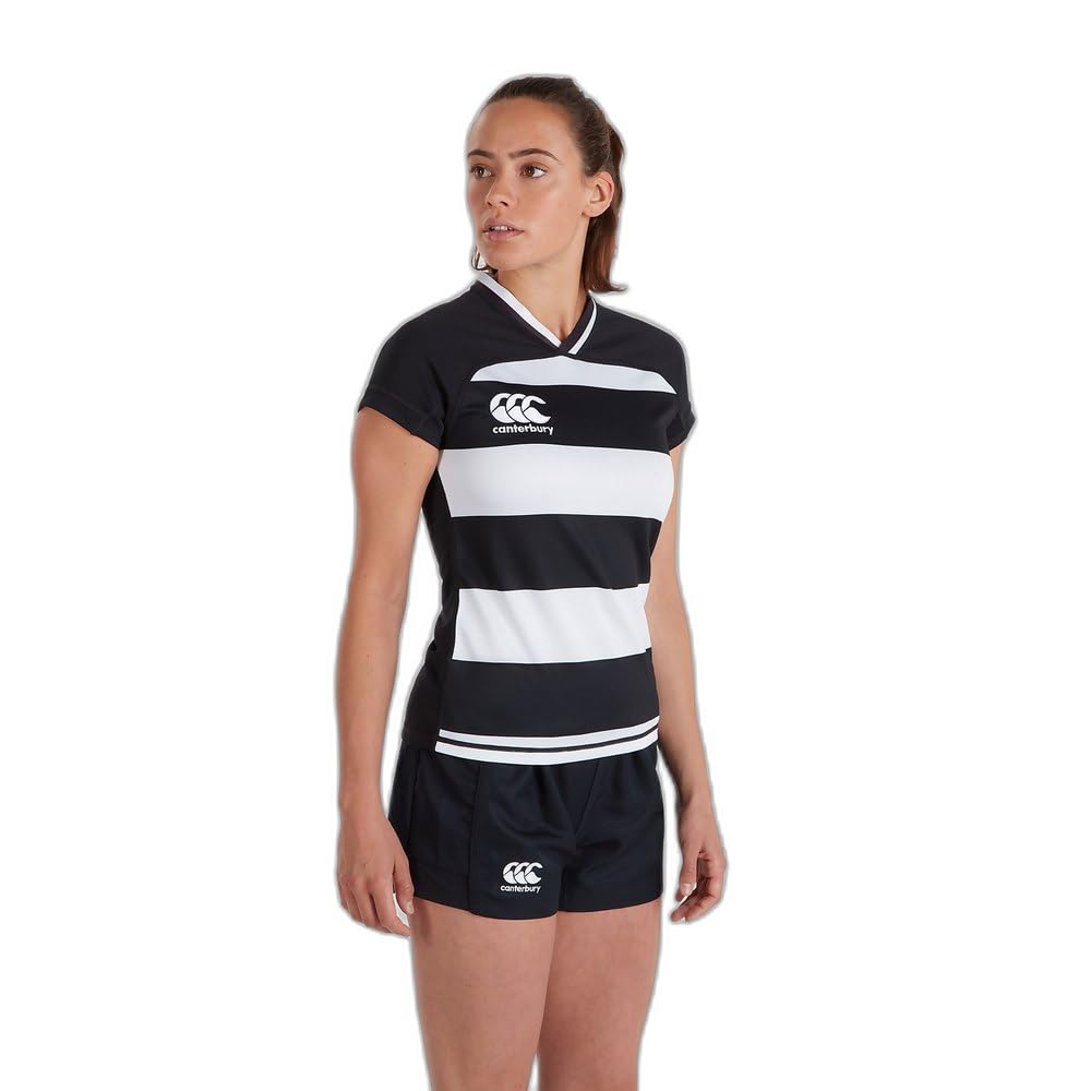 Canterbury Vapodri Evader À Rayures Maillot Rugby Femme