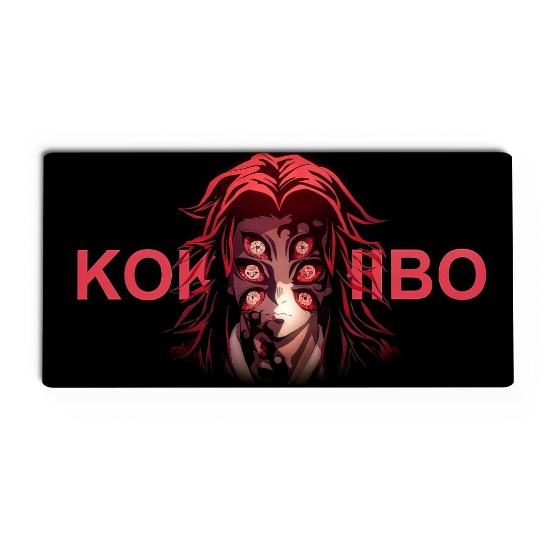 Demon Reign Deskmat | Six-Eyed Slayer Anime Design | 11×23 Inch Large Gaming Mouse Pad | Water & Heat Resistant | Anti-Slip Rubber Base | Premium Anime Desk Mat for Gamers & Collectors-image-13