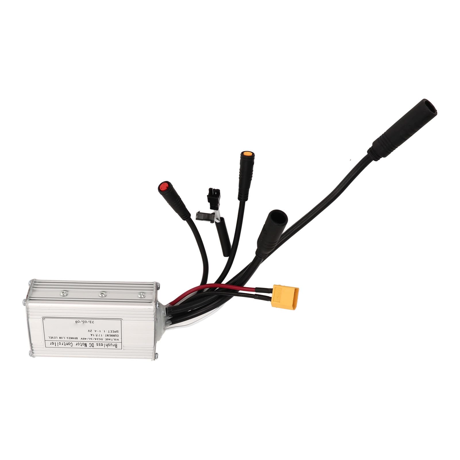BuyWeek Contrôleur de Moteur sans Balais 24 V 36 V 48 V 250 W 350 W, Contrôleur sans Balais à Onde Sinusoïdale 17 A 3 Modes avec Connecteur Étanche pour Vélo Électrique, Scooter Électrique