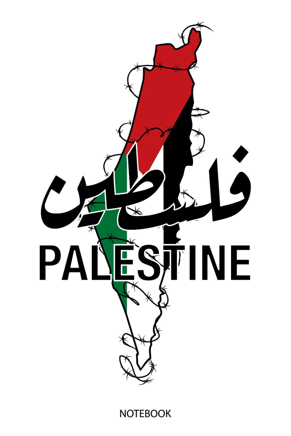 Independently published Palestine Map, Palestine Flag Journal Paperback: 100 Blank Ruled Pages 6x9 inch