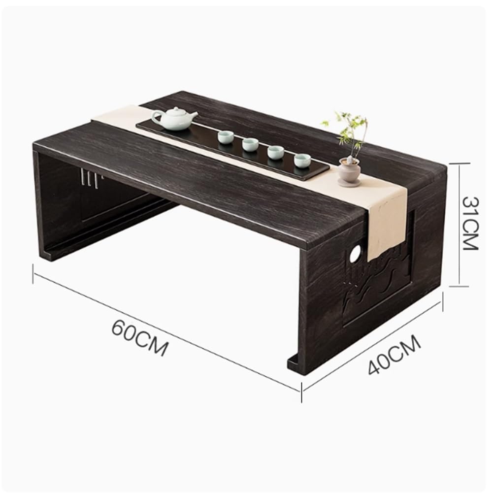 Japoński składany niski stolik kawowy 60 cm nowoczesny minimalistyczny design do salonu oszczędność miejsca wszechstronne zastosowanie stylowe meble domowe idealne do małych przestrzeni.