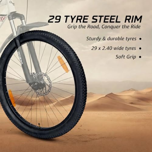 Image of VESCO Leopard 29T MTB Cycle for Men | Suspension, Disc Brakes | Dual Disc Breaks | Front Suspension | Threadless Alloy Handle
