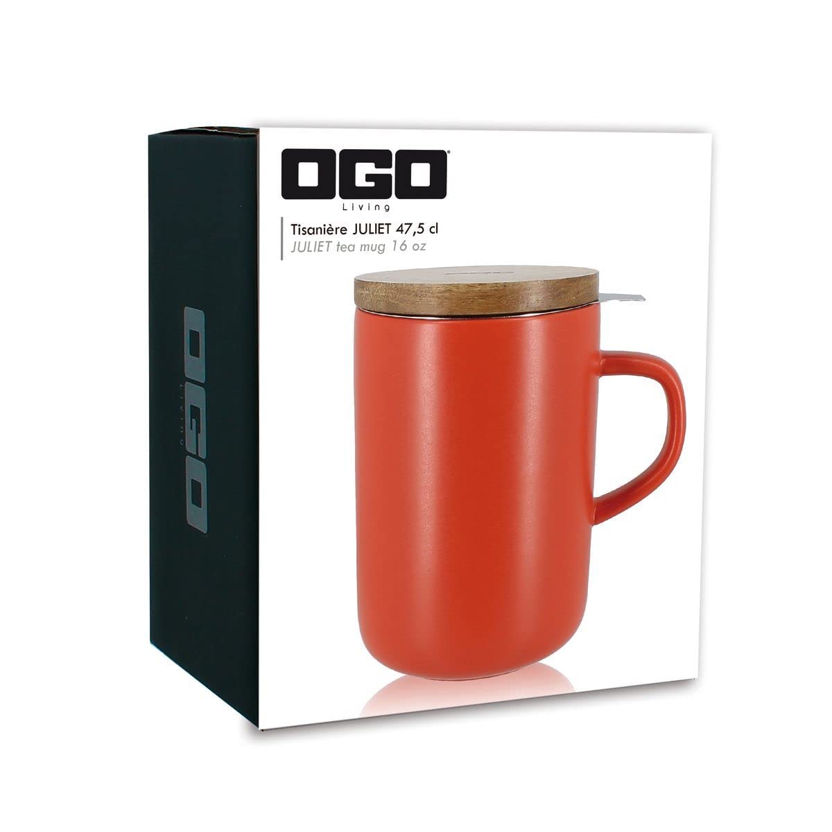 OGO LIVING Juliet caffè, tè, Cioccolato & Accesso, Acciaio Inox 18/892, Paprica