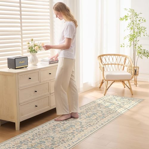 Tapete corredor UERMEI 2x8 ft lavable floral boho miniatura 5