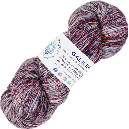 Living Dreams Yarn Galilea. Colorful Superwash Merino Sock Yarn. Super Soft and Strong. Hand Dyed to Perfection: Seven Sisters