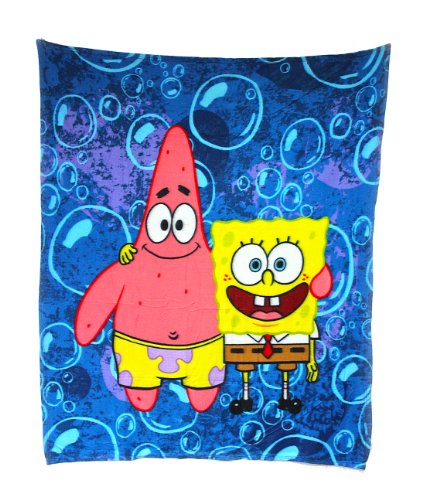 Preisvergleich Produktbild Factorycr Spongebob Fleece Decke [blau, 120x140 cm]