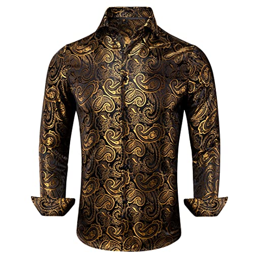 Chemise jacquard motif cachemire Cy-1038 pour homme en coupe ajustée M