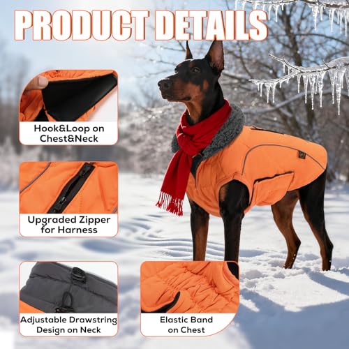 Veste coupe-vent pour chien vêtement d'hiver extra chaud - 3