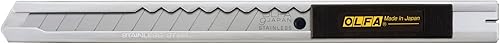 Miniatura 3 de OLFA Cuchillo utilitario de acero inoxidable de 0.354 in (SVR-1) - Cuchillo de precisión retráctil multiusos con hoja a presión, cuchillas de