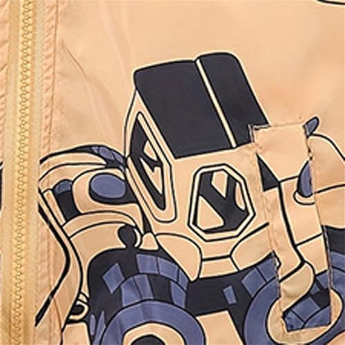 Kids Boys Waterproof Windbreaker Jacket Hooded Long Sleeve Zip Up Coat Children Car Print Lightweight Hoodie2