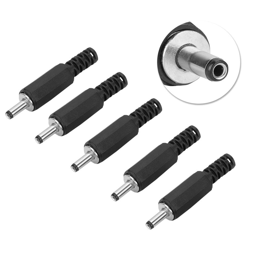Ejoyous MALE DC-NOTOL Conector Conector Coaxial, 5pcs Auriculares Estéreo Elasticidad Ideal para Pequeños Proyectos Electrónicos y Aplicaciones CCTV, Funciones 5.1 Canal Hi-Fi, Estéreo