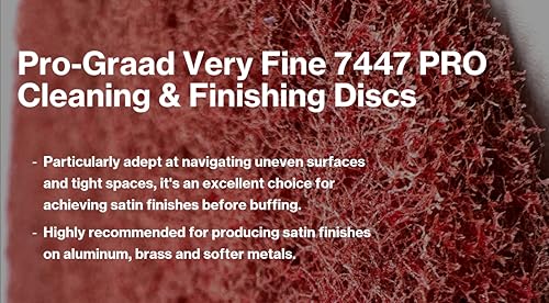 4 pack 8 x 12 very fine 7447 pro non-woven buffing blending cleaning light deburring amp finishing discs pack of 4