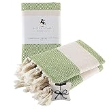 Hiera Home Boho Turkish Hand Towels for Bathroom and Kitchen Set of 2 | 100% Cotton Decorative Dish