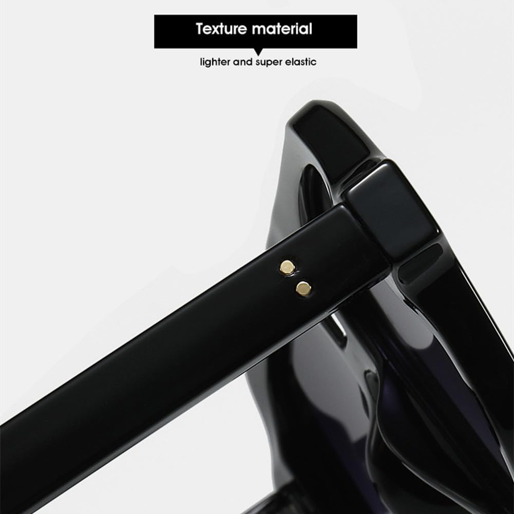 Vintage Double Bridges Polarized Men Square Okulary przeciwsłoneczne Moda Kobiety Okulary przeciwsłoneczne Trendy Nity Żółty Niebieski UV400