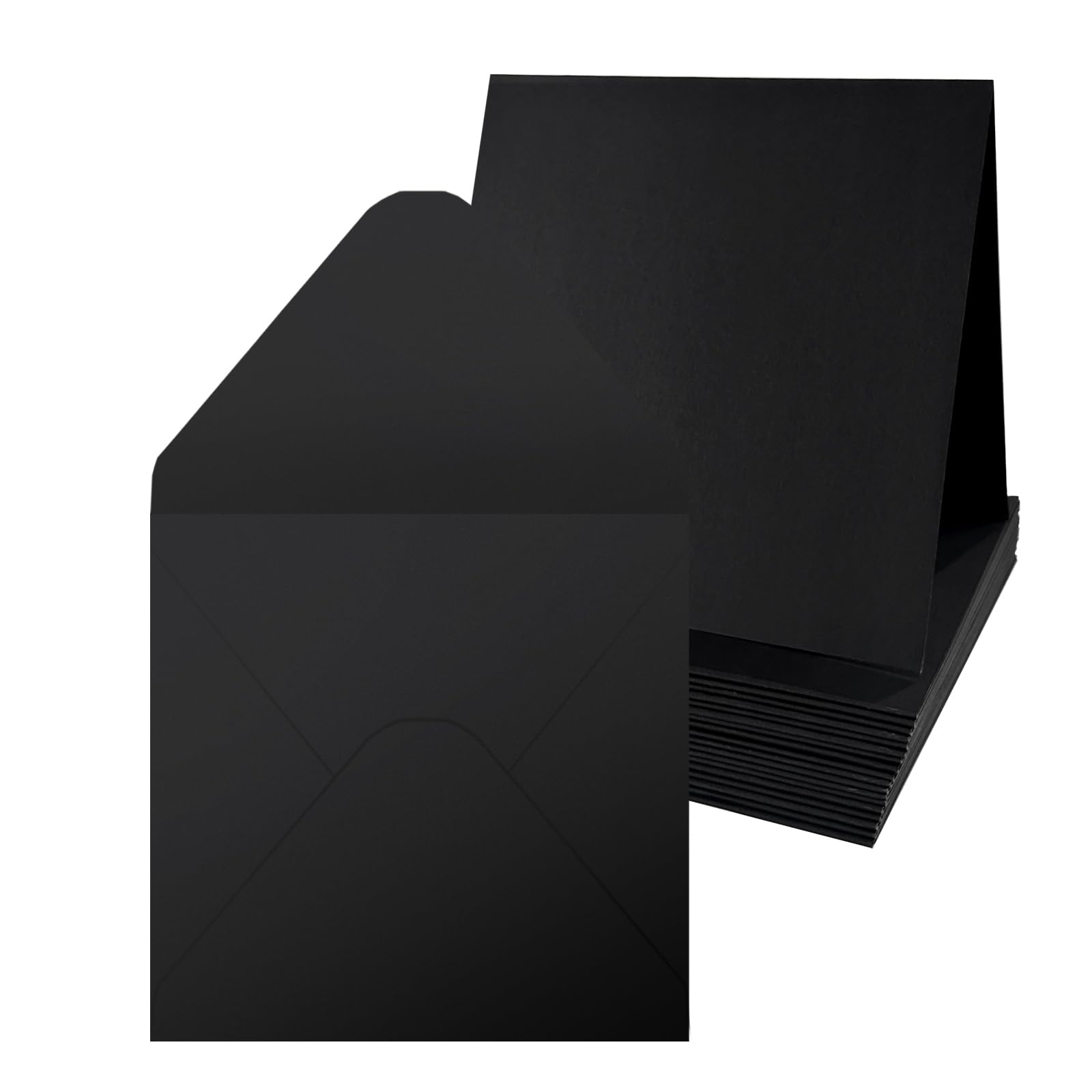 20 Pack 6x6 inch Black Blank Greeting Cards and Envelopes